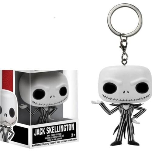 Pocket Jack Skellington Keychain The Nightmare Before Christmas Action Figure Pumpkin King Toy