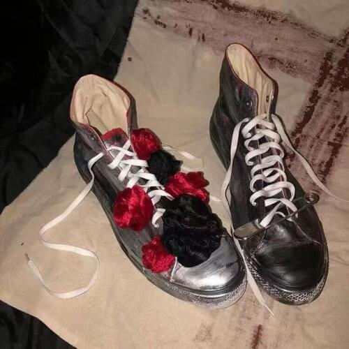 Graffiti Vulcanized Shoes Students Korean Couple Shoes Spring Autumn Sneakers High-top Canvas Shoes Female Hand-painted Shoes