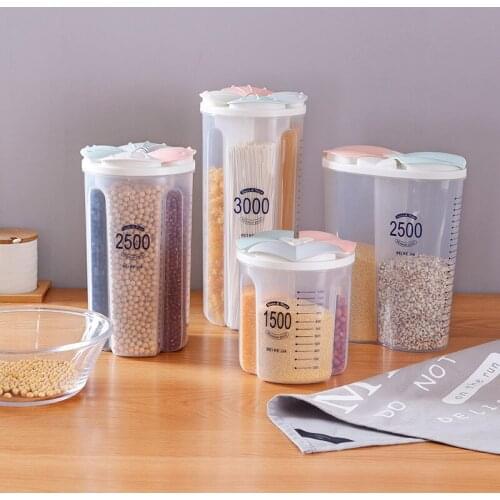 Dispenser Refrigerator Storage Box Household Design Cereals Rice Container Modern Plastic Rangement Cuisine Kitchen Organizers