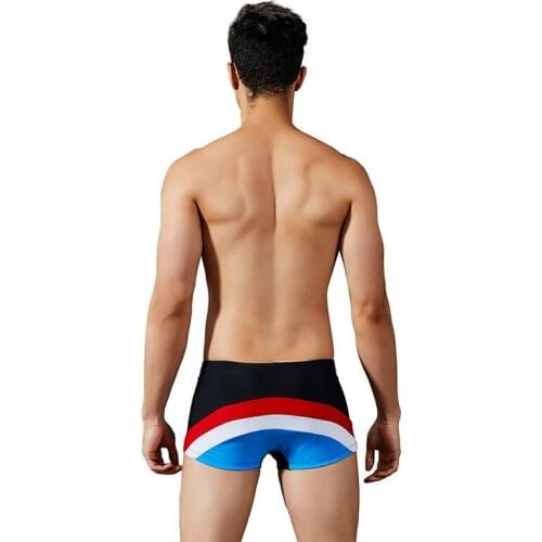 Gay Swimsuits Rainbow Boxer Swimming Trunks Trendy Shorts Swim Brief For Men Beach Stitching Color Mens Swimwear Bikini Sale