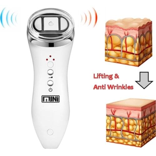 Mini HIFU Skin Rejuvenation RF Ultrasonic Tightening Lifting Therapy High Intensity Focused Ultrasound Facial Care Beauty Device