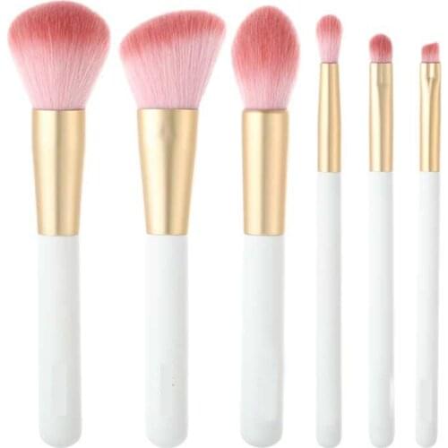 6 PCS High quality Professional makeup brushes set cosmetic brush beauty tool kits for Foundation eyebrow powder lip eye shadow