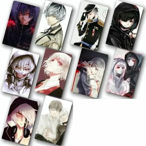10pcs Tokyo Ghoul Card Sticker Smooth Surface DIY Decoration Bus ID Anime Stickers