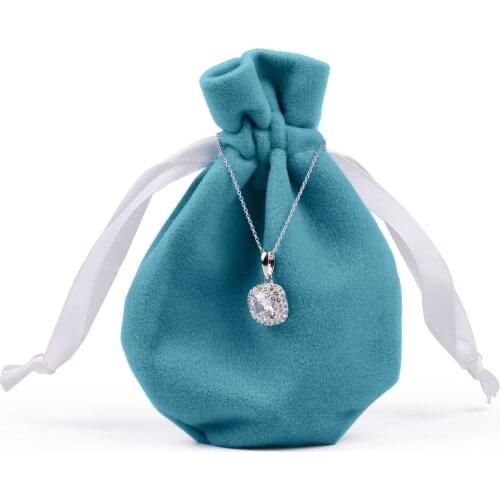 Oirlv Velvet Pouch Jewelry Gift Pouch with Silk Drawstring Ring Necklace Earring Bracelet Packaging Organizer Bag Home Travel