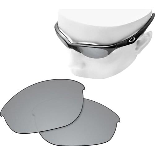 OOWLIT Polarized Replacement Lenses of Silver Mirror for-Oakley Half Jacket Sunglasses