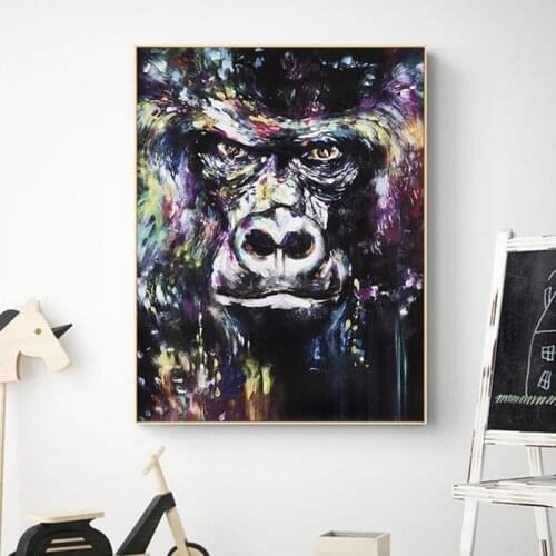 Orangutan Street Graffiti Animal Art Painting Print on Canvas Art Posters and Prints Wall Art Picture for Living Room Home Decor
