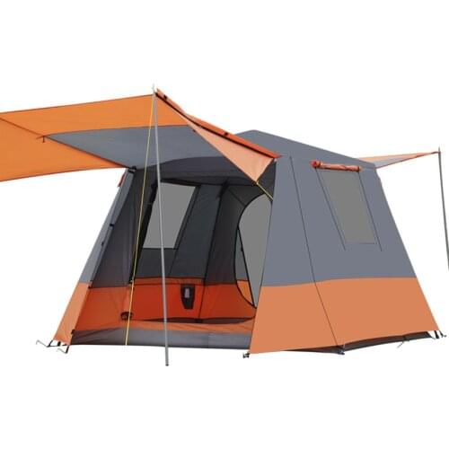 4-6 People Fully Automatic Camping Tent Waterproof Outdoor Pop-Up Tent Large Portable Instant Setup Family Travel Tent 4 Season