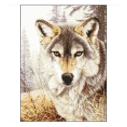Embroidery Package Free Shipping Cross Stitch Kits Wolf Animal