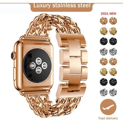 Stainless Steel Strap for Apple Watch Watchband 42mm 38mm 44mm 40mm Luxury Band for IWatch Series SE 6 5 4 3 Accessories Belt