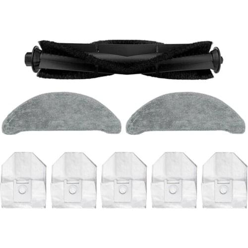 Roller Brush Mop Cloths Dust Bags Dust Bag Rolling Brush For Roidmi EVE Plus Robot Vacuum Cleaner Parts