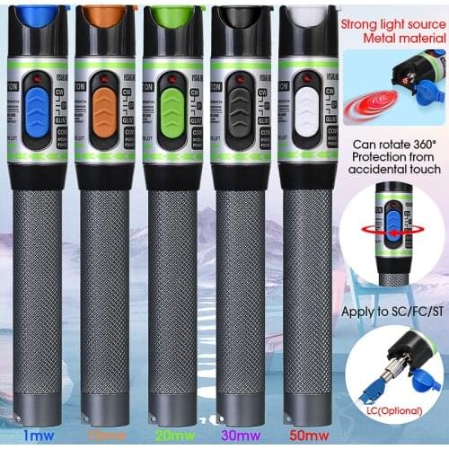 COMPTYCO high-quality 30km/20km/10km/5km Red light source fiber tester pen visual fault locator compliant st fc sc Connector