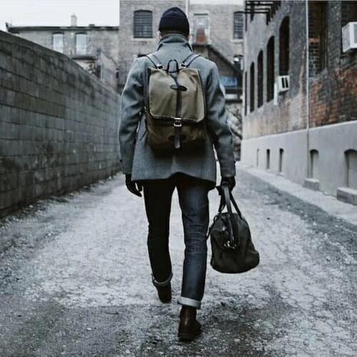 CD70017 Size 34x 27 X 14 Super Quality Genuine Cowhide & 15oz Wax Canvas Water Proof YKK Zipper Vintage Duffle Bag
