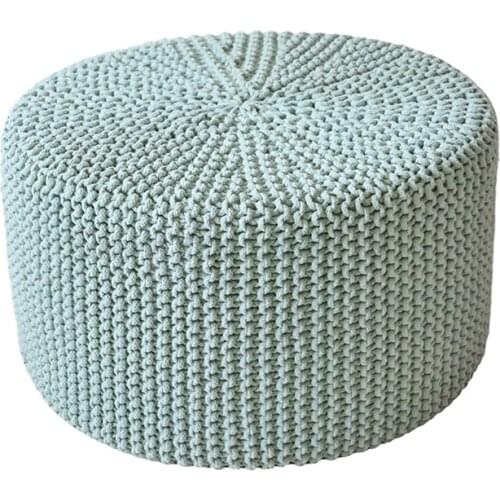 Yu Jifeng hand weaves a cylindrical tea table, a few corners, several sides, a few mounds, a futon and a shoe stool