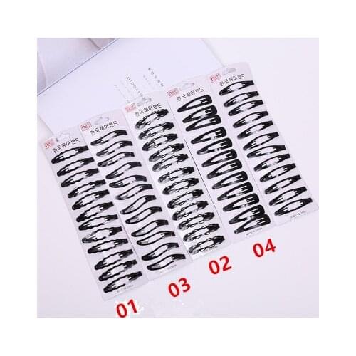 12Pcs/Pack Portable Black Snap Hair Clips Women Girls Hairpins Barrettes Hairgrips Child Headwear Hair Styling Tools Accessories