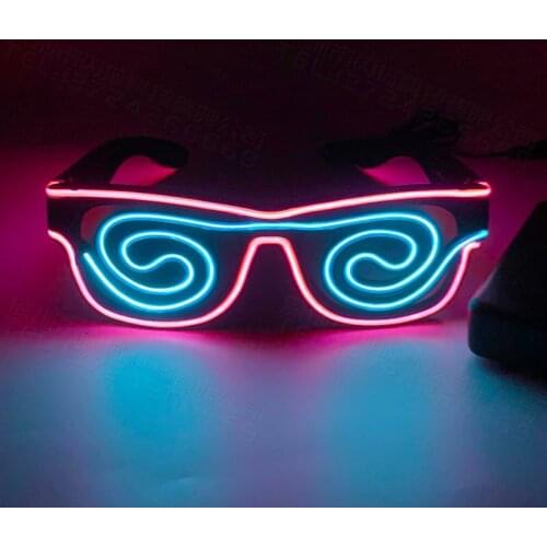 10pcs Christmas LED Luminous Glasses Halloween Glowing Neon Party Flashing Light Glow Sunglasses Glass Festival Supplies Costume