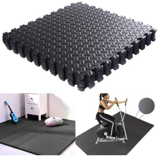 12pcs 30*30cm EVA Leaf Grain Floor Mat Anti-slip Soft Foam Splicing Rug Exercise Cushion Fitness Equipment For Gym Home Yoga Mat