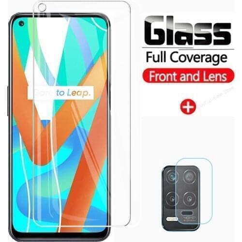 2 in 1 Tempered Glass For Oppo Realme V13 Camera Lens Film & Screen Protector For Realme Narzo 30 V13 5G Protective Glass