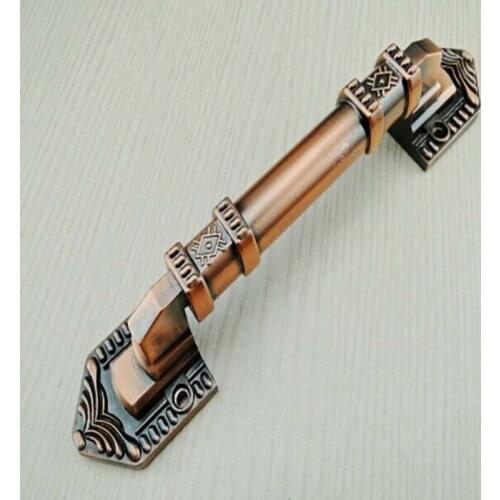 245mm Wooden Door Pulls ,Antique High Quality Door Handles Red Bronze ZInc Alloy Home ,Ktv Hotel Office Wood Door Pulls Handles