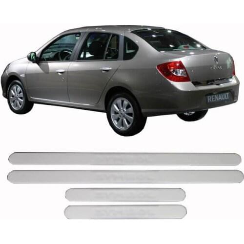 Car Door sill protector Door sill cover for Chrome Doorsill protector for Renault Symbol II Sedan 4 Pcs. S.Steel 2009-2013