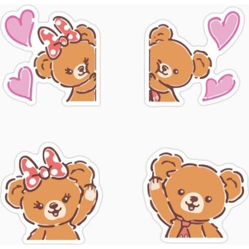 40Pcs/set Duffy Bear Cute Stickers scrapbooking Student Cartoon Hand Account Collage Material Graffiti Stickers stationery
