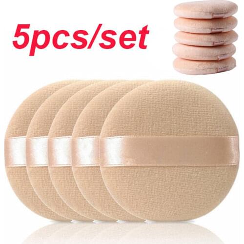 5PCS Soft Facial Beauty Sponge Powder Puff Pads Face Foundation Cream Cosmetics Makeup Tools Accessories