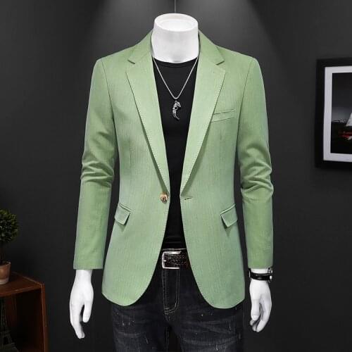 Yellow Apple Green Man Blazer Casual Suit Jacket Terno Masculino Slim Fit Prom Party Hommes Blazers Chaqueta Hombre 5XL Q207