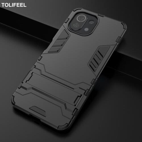 Case For Xiaomi Mi 11 Lite Mi11 Pro Silicone Cover Anti-Knock Hard PC Robot Armor Slim Phone Back Cases For Xiaomi Mi 11 Coque
