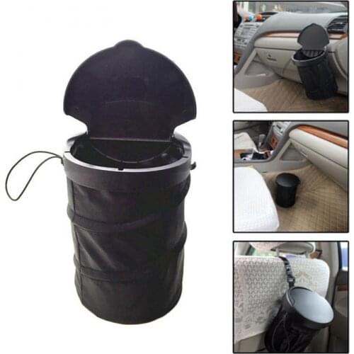 Black Portable Fold Universal Travel Car Trash Can Bin for Suzuki Swift Grand Vitara Sx4 Jimny Jeep