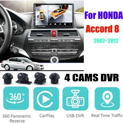 For HONDA Accord 8 CP CS 2007~2012 Car Multimedia GPS Audio Radio Navigation NAVI Player Built-in CarPlay 360 BirdView