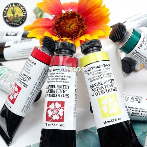 DANIEL SMITH S1 Extra Fine Watercolor 15ml Paint Tubular, 2ml Sub-packaged, Excellent Lightfastness, Semi-transparent