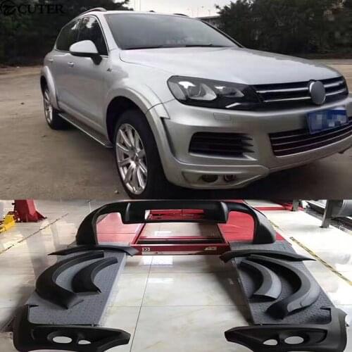 JE style Car body kit PU Wide body kit rear diffuser Spoiler Car wheel eyebrows for Volkswagen VW Touareg 11-13