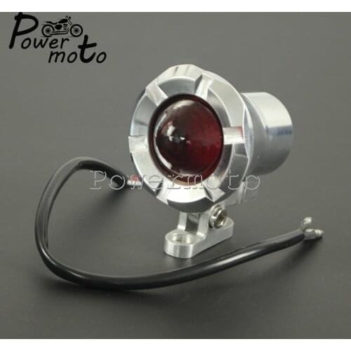 Motorcycle Chrome 12V LED Rear Taillight Brake Stop Lamp For Harley Cafe Racer Chopper Bobber Scrambler Street RacerTail Light