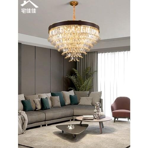 Crystal chandelier light luxury post-modern living room lamp simple atmosphere designer new restaurant bedroom lamp