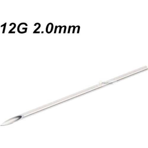10pcs Sterile 12g Piercing Needle for Body Ear Navel Nipple 3d tattooing accessories individual package