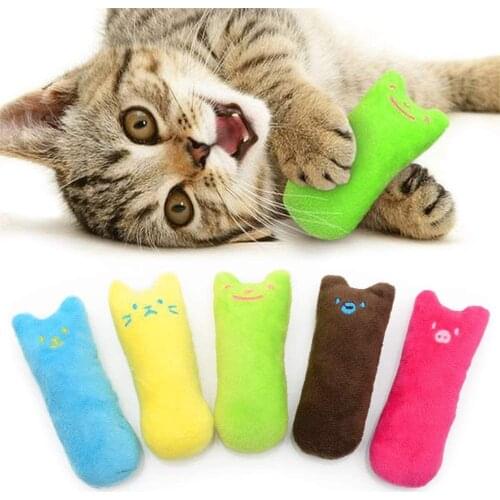 Catnip Toys for Cats Interactive Soft Plush Cat Chew Toy Cat Pillow Toys for Cat Kitten Teeth Cleaning Playing Relieving Anxiety
