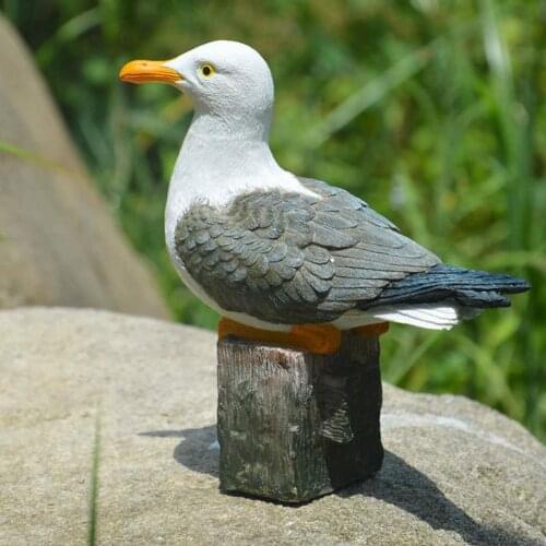 Simulation Gaviota Statue Garden Resin Figurine Tree Decoration Lifelike Yard Landscape Sculpture Ornaments Gaviota Crafts Gift