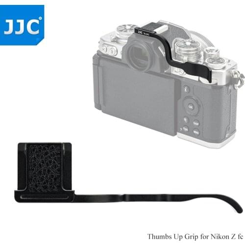 JJC Thumbs Up Grip for Nikon Z fc Solid Metal Hand Grip Holder Retro Microfiber Leather Hot Shoe Cap for Zfc Camera Accessories