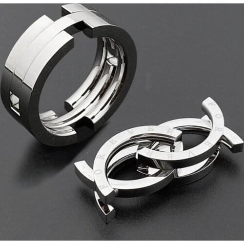 Mens Kiss Fish Deformation Cool Ring Unisex Stainless Steel Interesting Party Jewelry For Men Women Cocktail Boys Rings