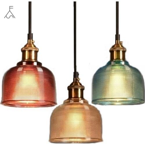 Creative Nordic Colored Glass Chandelier Retro Industrial Style Chandelier Bar Dining Room Bedroom Study Glass Chandelier