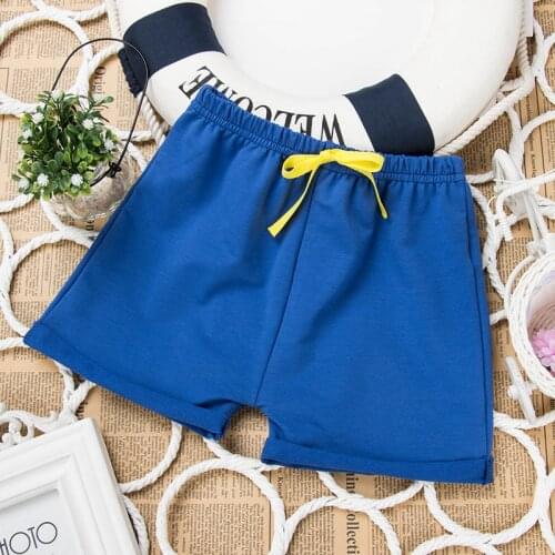 Summer Kids Boys Shorts Solid Color Baby Girl Shorts Cotton Pants Fashion Newborn Elastic Pants 1-7 Years Boy Child Shorts