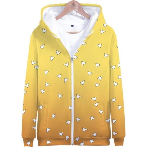 Hot Demon Slayer Kimetsu no Yaiba Hoodies Men Women Sweatshirt Boys Girls Winter Hoodie Zipper hoodies Zip Up Streetwear 3D Coat