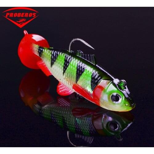 Soft Lead Bait Fishing Lures 15g 6# Hooks 3D Eyes Lifelike Wobblers Isca Artificial Bait Attract Fish Sea fishing Rubber Shad