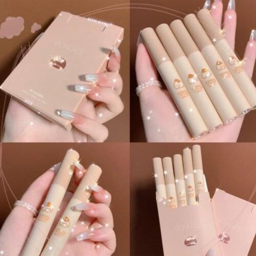 5 PC Lip Glaze Set Boxed Matte Velvet Plain Face Whitening Cheap Girl Student Style Long-lasting Non-fading Lip Cosmetics TSLM1