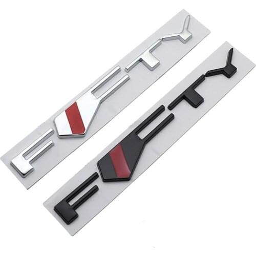 FIFTY Emblem Car Logo 3D Letter Sticker Rear Trunk Fender Nameplate Auto Badge Decal for Camaro