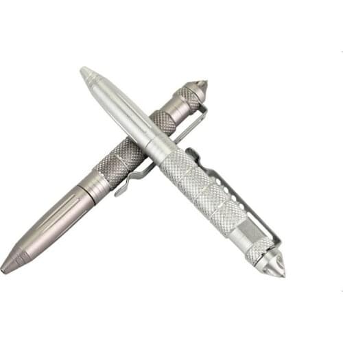 New creative outdoor girl self-defense tungsten steel head tactical pen handwritten metal ballpoint pen gift pen