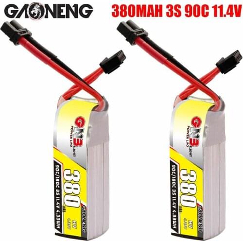 2PCS New Gaoneng GNB 380mah 3S 11.4V 90C HV Lipo Battery With XT30 Plug For BETAFPV Beta75X 3S Beta65X 2S Whoop Drones parts