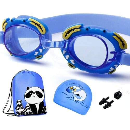 Swim Cap Swimming Glasses Anti-fog Waterproof Swim Goggles Earplug Pool Equipment For Men Women Kids Adult Sports Diving Eyewear