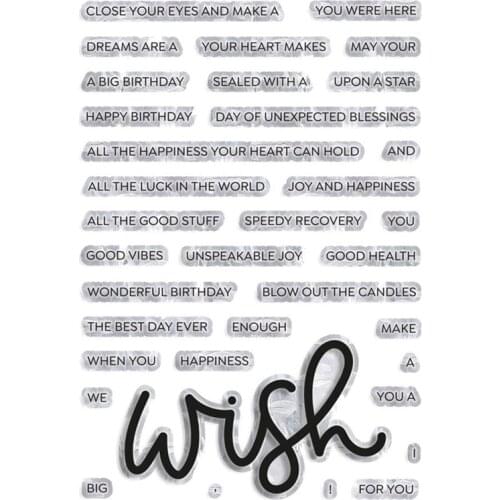 FXL Wish Transparent Clear Silicone Stamp/Seal for DIY scrapbooking/photo album Decorative clear stamp