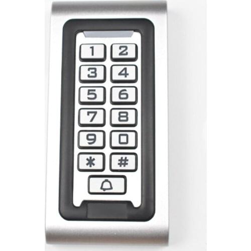 LED Keypad RFID 13.56mhz Access Control System Proximity Card Standalone 2000 Users Door Access Control Metal Case