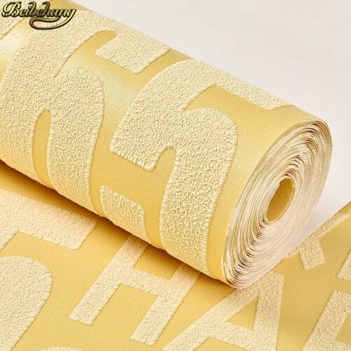 Beibehang Modern wallpaper 3D Living room background English letters 3d Simple modern suede wallpaper for wall papers home decor